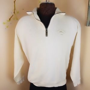 Tommy Bahama Ivory pullover/Sweater quarter zip up